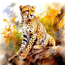 Wandbild Gepard Afrika Landschaft Deko Bild Tiere Wanddeko Dekofliese Wandfliese