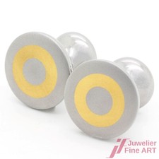 Niessing Manschettenknöpfe Stahl Gold 18,07 g