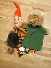 Steiff Handpuppen Kasperl Löwe Schildkröte | 1980er | Original Fähnchen | Sammle