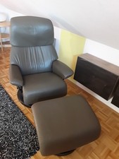 stressless sessel mit hocker leder Neuwertig 