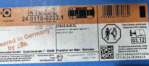 Ate 410232 satz - ate,