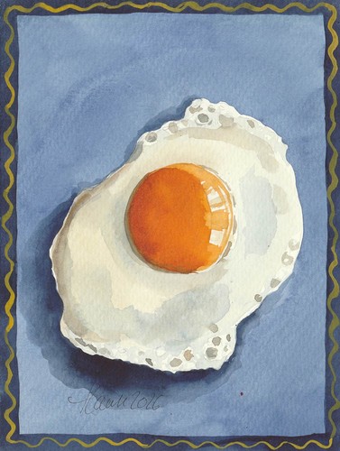 Original aquarell spiegelei - aquarell,,