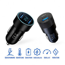 Zigarettenanzünder USB Ladegerät Ladeadapter KFZ Auto USB 2 Port Kabel