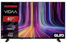 Telefunken QLED Fernseher 40 Zoll VIDAA Smart TV Full HD HDR LED TV Triple-Tuner