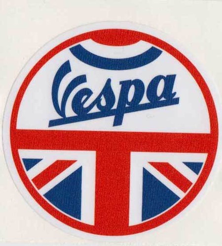 Vespa england pvc aufkleber - vespa,