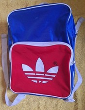 Kleiner Adidas Rucksack Blau Rot 80er Jahre Retro Vintage