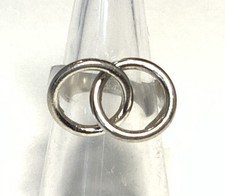 Beau Sterlingsilber ineinandergreifender Kreis Ring Größe 6,5 JQ43