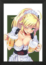 Anime Mädchen serviert Bier