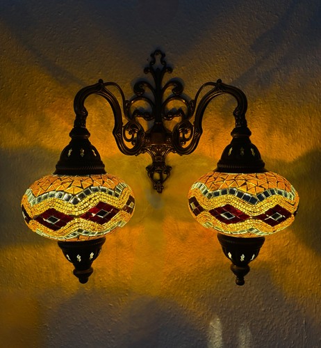 Doppel wandleuchte mosaiklampe - doppel,