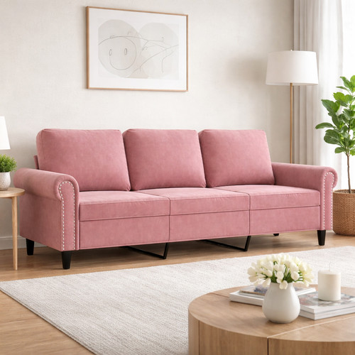 Sitzer sofa samt rosa couch - 3-sitzer,