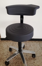 Rollhocker ToDo extra niedrig mit Rückenlehne Teststuhl Anthrazit gebraucht