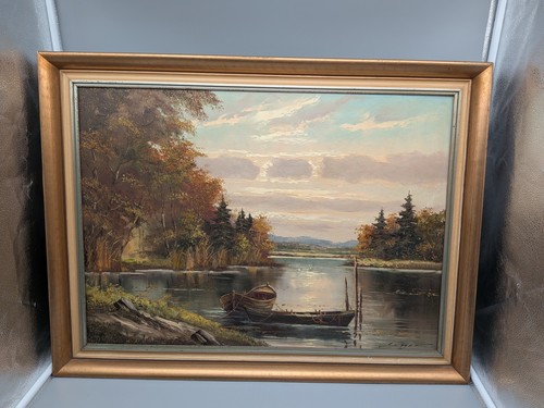 ölgemälde flusslandschaft - Ölgemälde,