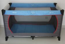 HAUCK Baby Reisebett Dream N' Play blau grau Liegefläche 120 x 60 TOP!!!