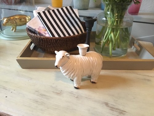 Kerzenleuchter schaf creme - ,