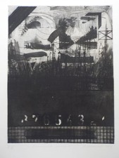 FALKO BEHRENDT - Romantisch passé. Radierung signiert 1984. DDR-Kunst