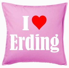 I Love Erding Kissenbezug Pink
