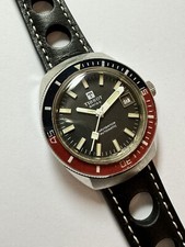 Tissot Uhr Navigator Automatic Pepsi Lünette Stahl Super Zustand Vintage Leder