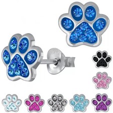 Zirkonia Pfötchen Ohrstecker