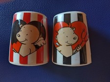 Steinbeck Salz-und Pfefferstreuer  Engelchen und Teufelchen (Streifen)  seltenes