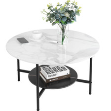 Rund Couchtisch Weiß Marmor