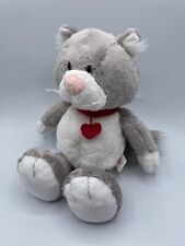 Nici Katze mit Herz love 32 cm Stofftier grau