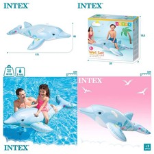 Intex Schwimmtier Delfin - Aufblastier Reittier Dolphin Delphin Pool Ride On
