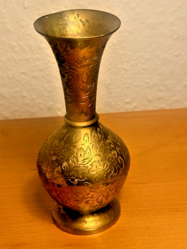 Vintage indische messingvase - indische,