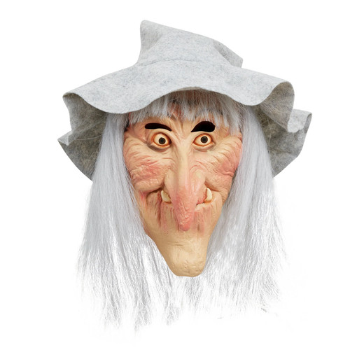 Damen hexenmaske mit grauem - hexenmaske,