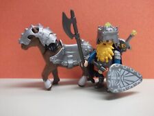 Playmobil Zwerg dunkelbraunes Pony Zwergenkrieger Ritter Figur Waffen aus 9345