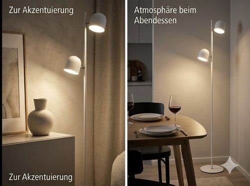 Led stehleuchte flammig bis - led-stehleuchte, 2-flammig