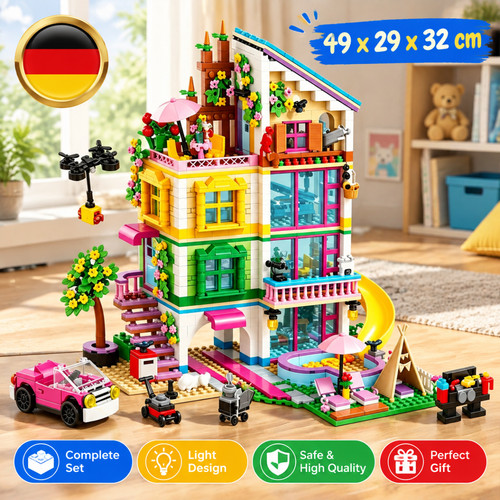Puppenhaus etagen villa mit - puppenhaus, 4