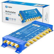 Multischalter 5/8 Verteiler Multiswitch - 8x Teilnehmer Switch SAT LNB 4K FullHD