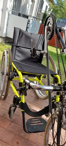 Handbike mit rollstuhl - handbike, mit 