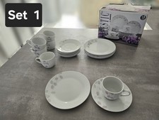 6 Kaffeetassen 6 Untertellern 6 Teller Domestic by Mäser Porzellan #1