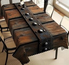 Tischdecke rustikal Holz Optik