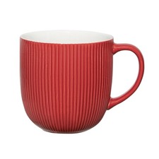 AMBITION Kaffeebecher Kaffeetasse Becher Porzellan Tasse Tee Curly 360 ml rot 