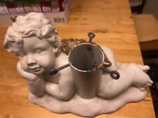 Schirmständer Sonnen Schirm Sockel Fuß Hund Figur Statue Garten Terrasen 227R