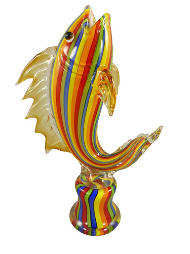 Glasfigur fisch skulptur - glasfigur,