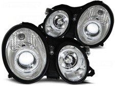 Angel Eyes Scheinwerfer Set für Mercedes CLK W208 BJ 03/97-04/02 Klar/Chrom
