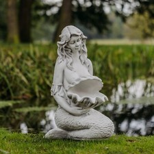 Meerjungfrau nixe steinfigur - nixe,