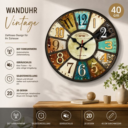 Wanduhr sicilian olives - wanduhr,