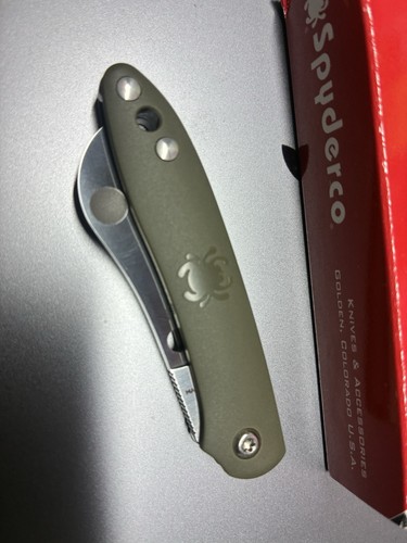 Spyderco roadie olive green - spyderco,