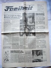 Freiheit Zeitung Tageszeitung Bezirk  Halle/Saale 30. Dezember 1989 , Demo Halle