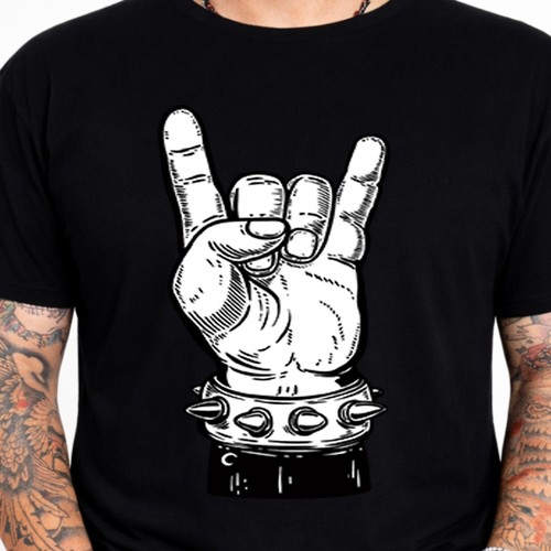 Rock hand sign spiked - sign,