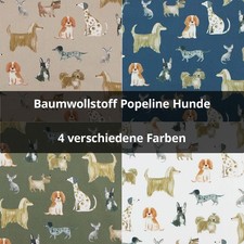 Baumwollstoff Popeline Hunde