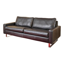 COR Sofa Conseta Bezug Leder Puro 458 Schwarz Chromkufen