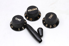 Aged ST Knob Set (Vintage 3-Spoke) incl. Switch Tips "Black" fit to Strat®