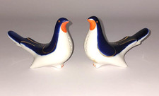 Lomonosov Salz & Pfeffer Set Porzellan Vögel USSR Russland St. Petersburg