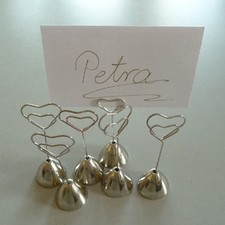 Tischkarten Kartenhalter Platzkarten Hochzeit Taufe Herz Love Menge nach Wahl