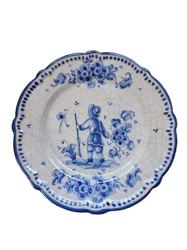 Lufeco wandteller blau weiß - blau,